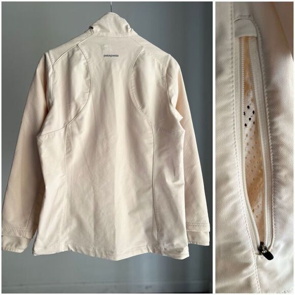 Patagonia Polartec Power Dry Ivory Full Zip Soft Shell Full Zip Jacket XS - Picture 5 of 5